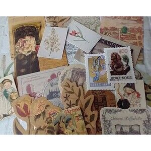 Vintage Inspired Ephemera Kit | DIY Junk Journal Scrapbook Paper Craft Supplies
